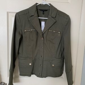 White House Black Market Snap Front Peplum Jacket - NWT